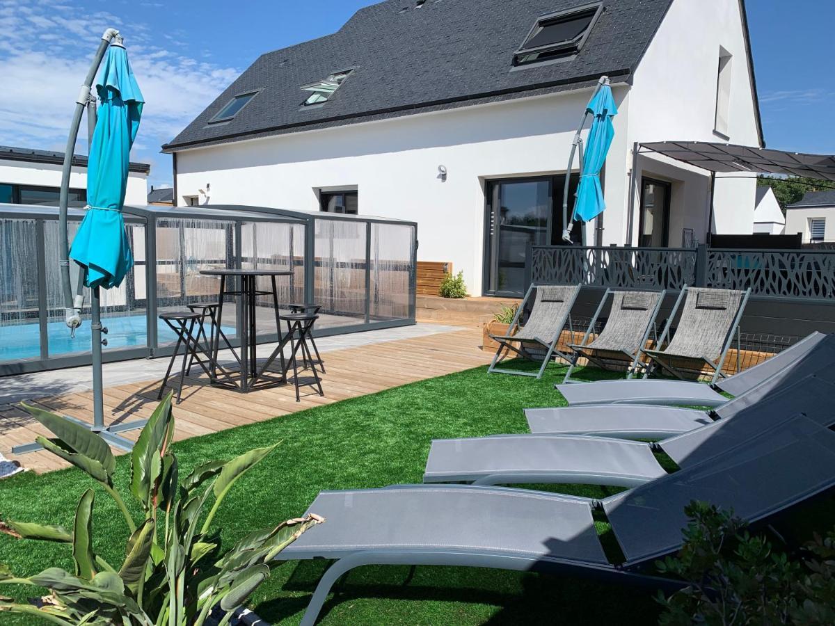 Maison 10 Pers En Bord De Mer Avec Piscine Chauffee Toute L'Annee, Spa Et Hamman Surzur Экстерьер фото